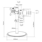Soporte de escritorio Techly ICA-LCD 402 para monitor de 32 pulgadas, ajustable y en color negro. SKU: ICA-LCD 402