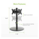 Soporte de escritorio Techly ICA-LCD 402 para monitor de 32 pulgadas, ajustable y en color negro. SKU: ICA-LCD 402