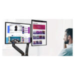 Soporte para monitor de 32 pulgadas Techly negro de escritorio, modelo ICA-LCD 462B