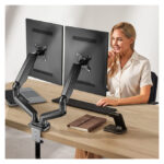 Soporte para monitor de 32 pulgadas Techly negro de escritorio, modelo ICA-LCD 462B