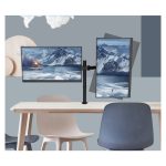 Soporte para monitor negro Techly ICA-LCD 482-D, ajustable para monitores de 27 pulgadas, para escritorio, SKU ICA-LCD 482-D