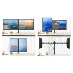 Soporte para monitor negro Techly ICA-LCD 482-D, ajustable para monitores de 27 pulgadas, para escritorio, SKU ICA-LCD 482-D