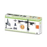 Soporte para monitor de 24 pulgadas Techly ICA-LCD 482-T de escritorio en color negro. Diseño ajustable y ergonómico.