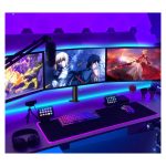 Soporte para monitor de 24 pulgadas Techly ICA-LCD 482-T de escritorio en color negro. Diseño ajustable y ergonómico.