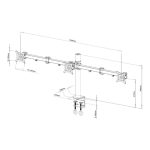 Soporte para monitor de 24 pulgadas Techly ICA-LCD 482-T de escritorio en color negro. Diseño ajustable y ergonómico.