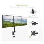 Soporte para monitor de 24 pulgadas Techly ICA-LCD 482-T de escritorio en color negro. Diseño ajustable y ergonómico.