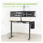 Soporte para monitor de 24 pulgadas Techly ICA-LCD 482-T de escritorio en color negro. Diseño ajustable y ergonómico.