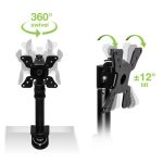 Soporte de monitor Techly para escritorio, compatible con pantallas de hasta 30 pulgadas, en color negro. SKU: ICA-LCD 500BK