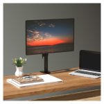 Soporte de monitor Techly para escritorio, compatible con pantallas de hasta 30 pulgadas, en color negro. SKU: ICA-LCD 500BK