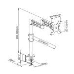 Techly soporte para monitor ICA-LCD 502BK, compatible con pantallas de hasta 27 pulgadas, color negro