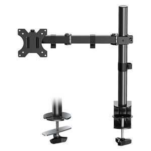 Imagen del soporte para monitor de escritorio Techly ICA-LCD 503BK en color negro, adecuado para monitores de hasta 32 pulgadas. SKU: ICA-LCD 503BK