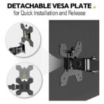 Techly soporte de escritorio para monitor de 27 pulgadas, modelo ICA-LCD 503BK2, color negro.