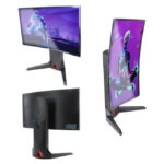 Soporte para monitor Techly ICA-LCD G27, ideal para pantallas de 33 cm (13 pulgadas) en color negro y rojo
