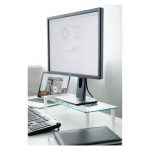 Soporte para monitor de escritorio Techly ICA-MS 461, transparente, ajustable para monitores de hasta 32 pulgadas