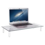 Soporte para monitor de escritorio Techly ICA-MS 461, transparente, ajustable para monitores de hasta 32 pulgadas