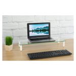 Soporte para monitor de escritorio Techly ICA-MS 461, transparente, ajustable para monitores de hasta 32 pulgadas