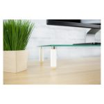 Soporte para monitor de escritorio Techly ICA-MS 461, transparente, ajustable para monitores de hasta 32 pulgadas