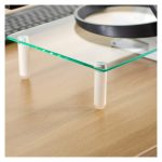 Soporte para monitor de escritorio Techly ICA-MS 461, transparente, ajustable para monitores de hasta 32 pulgadas