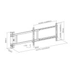 Soporte para TV Techly ICA-PLB 060M, compatible con televisores de hasta 190,5 cm (75 pulgadas), color negro, ajuste completo, SKU ICA-PLB 060M