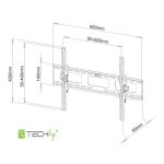 Soporte para TV Techly ICA-PLB 131L, compatible con pantallas de hasta 65 pulgadas, color negro, SKU ICA-PLB 131L