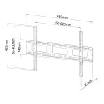 Soporte para TV Techly ICA-PLB 132L2 compatible con televisores de 65 pulgadas, color negro