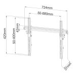 Soporte de pared Techly ICA-PLB-133LTY para TV de 65 pulgadas en color negro, modelo ICA-PLB 133LTY