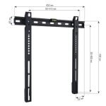Soporte para TV de pared negro Techly modelo ICA-PLB 140M para televisores de 55 pulgadas