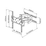 Soporte Techly ICA-PLB 147XL para TV de 177,8 cm (70 pulgadas), color negro, SKU ICA-PLB 147XL. Soporte fijo y resistente para televisores grandes.