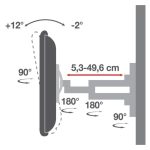 Soporte Techly ICA-PLB 172L para TV de hasta 2,03 m (80 pulgadas) en color negro, ideal para televisores grandes y montaje seguro