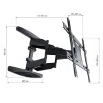 Soporte Techly ICA-PLB 172L para TV de hasta 2,03 m (80 pulgadas) en color negro, ideal para televisores grandes y montaje seguro