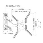 Soporte Techly ICA-PLB 271M para TV de 52 pulgadas en color negro, ideal para montaje en pared