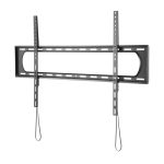 Soporte para TV Techly ICA-PLB 369F en color negro, con altura ajustable de hasta 3,05 metros para pantallas de 120 pulgadas.