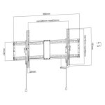 Soporte para TV Techly ICA-PLB 590 de 2,29 metros (90 pulgadas) en color negro, modelo ICA-PLB 590