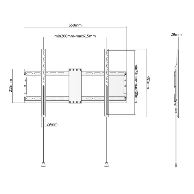 Techly ICA-PLB 946F soporte para TV 2,03 m (80″) Negro 2 Techly ICA-PLB 946F montaje en pared