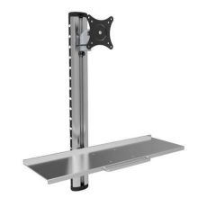 Soporte para monitor Techly ICA-PLW 01, diseñado para monitores de hasta 27 pulgadas, color plata. SKU: ICA-PLW 01.