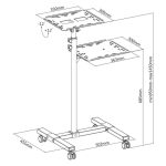 Techly soporte para ordenador portátil, color negro ajustable, modelo ICA-TB TPM-10