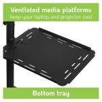 Techly soporte para ordenador portátil, color negro ajustable, modelo ICA-TB TPM-10