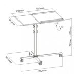 Soporte para ordenador portátil Techly ICA-TB TPM-2 en colores negro y plata, ideal para ajustar la altura y mejorar la ergonomía. SKU: ICA-TB TPM-2