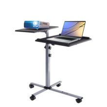 Soporte para ordenador portátil Techly ICA-TB TPM-2 en colores negro y plata, ideal para ajustar la altura y mejorar la ergonomía. SKU: ICA-TB TPM-2