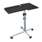 Soporte para ordenador portátil Techly ICA-TB TPM-2 en colores negro y plata, ideal para ajustar la altura y mejorar la ergonomía. SKU: ICA-TB TPM-2