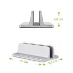 Soporte para ordenador portátil Techly ICA-TBL 010 en color plata, compatible con dispositivos de hasta 17 pulgadas