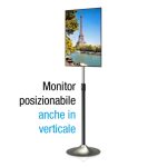 Soporte para pantalla de señalización Techly ICA-TR10, compatible con pantallas de 27 pulgadas, color plata