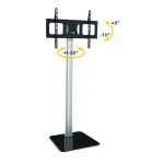Soporte de TV Techly ICA-TR11 ajustable en negro y plata para pantallas de hasta 70 pulgadas. SKU: ICA-TR11