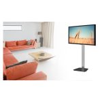 Soporte de TV Techly ICA-TR11 ajustable en negro y plata para pantallas de hasta 70 pulgadas. SKU: ICA-TR11
