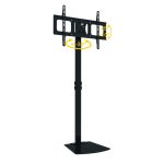 Soporte para TV Techly ICA-TR12 de 70 pulgadas, color negro, ajuste de altura, SKU ICA-TR12