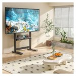 Soporte para TV Techly ICA-TR130BK en color negro con ajustabilidad para pantallas de 2,18 metros o 86 pulgadas. SKU: ICA-TR130BK