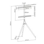 Techly soporte de TV para televisores de 65 pulgadas con acabado en Nuez, modelo ICA-TR18SAM