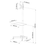 Techly ICA-TR20 soporte para TV de 37 pulgadas, color negro, compatibilidad universal - SKU ICA-TR20