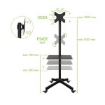 Techly ICA-TR20 soporte para TV de 37 pulgadas, color negro, compatibilidad universal - SKU ICA-TR20