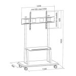 Soporte para pantalla de señalización Techly ICA-TR31, 3,05 m (120 pulgadas) en color negro, SKU ICA-TR31
